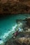 Diving in a cenote, Mexico