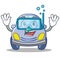 Diving cute car character cartoon
