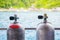 Diving cylinder breathing tank for scuba diver