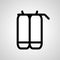 diving cylinders line icon. diving cylinders linear outline icon