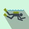Diving flat icon