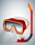 Diving goggles diving mask red