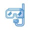 Diving googles isolated icon