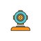 diving helmet, immersion, underwater, dive, helmet line colored icon. Signs, symbols can be used for web, logo, mobile