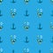 Diving Mask Icon Seamless Pattern