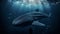 Diving into motion, experience the majestic whale shark generated by AI