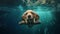 Diving Paws: A Playful Puppy\\\'s Aquatic Adventure