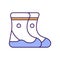 Diving shoes Outline with Colors Fill Vector Icon that can easily edit or modify.