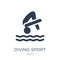 Diving sport icon. Trendy flat vector Diving sport icon on white