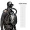 diving suit of a combat swimmer in the army isolated on a white background