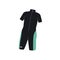 Diving wetsuit. Short snorkeling, scuba wet suit, jumpsuit. Divers anatomical costume for underwater sea swimming. Flat