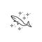 Diving whale icon. Element of diving icon