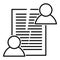 Divorce agreement icon, outline style