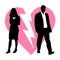 Divorce broken couple background