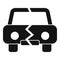Divorce car separation icon, simple style