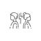 Divorce color line icon. Disagreement, relationship troubles concept.