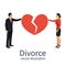 Divorce concept vector