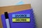 Divorce Decree text on sticky notes isolated on office desk