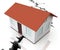 Divorce House Split Icon Depicts Legal Sharing Of Property After Divorcing - 3d Illustration