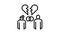divorce law dictionary line icon animation