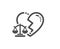 Divorce lawyer icon. Justice scales sign. Vector