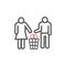 Divorce line icon. Vector signs for web graphics