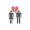 Divorce line icon. Vector signs for web graphics