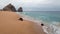 Divorce and Lovers Beach on the Pacific side of Lands End in Cabo San Lucas in Baja California Mexico