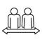 Divorce separation icon, outline style