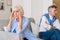 Divorce and separation. Senior couple having problems in relationships