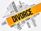 Divorce word cloud collage