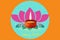 Diwali Celebration template with candle and lotus