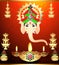 Diwali Festival Background with ganesha g