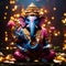 diwali festival decoration ganesh statue in temple ai generated art