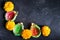 Diwali Greetings. Diwali celebration, Diya oil lamps with Marigold flowers on black background.