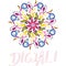 Diwali rangoli beautifull illustration on white