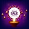 Diwali sale with 40-60% discount offer, realistic illuminated oi