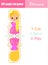 DIY children educational creative game. Make a princess doll figure with scissors and glue.