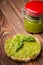 Diy homemade radish leaves pesto