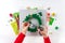 DIY instruction. Making a Christmas wreath from felt. Craft tools and supplies. Step 5
