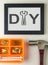 DIY picture frame tools with hammer