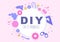DIY Tools Do It Yourself Background Illustration For Home Renovation and Creative Projects. Using To Banner, Wallpaper or Landing