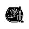 DIY tropical terrarium black glyph icon