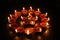 DiyaTraditional Divali indian festival,Happy Diwali, Diya lamps lit during diwali celebration