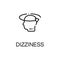 Dizziness flat icon or logo for web design