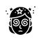 dizziness patient glyph icon vector illustration