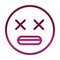 Dizzy face funny smiley emoticon expression gradient style icon