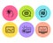 Dj controller, Idea and Update comments icons set. Messenger, Heart and Music making signs. Vector