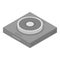 Dj deck icon, isometric style