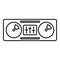 Dj deck icon, outline style